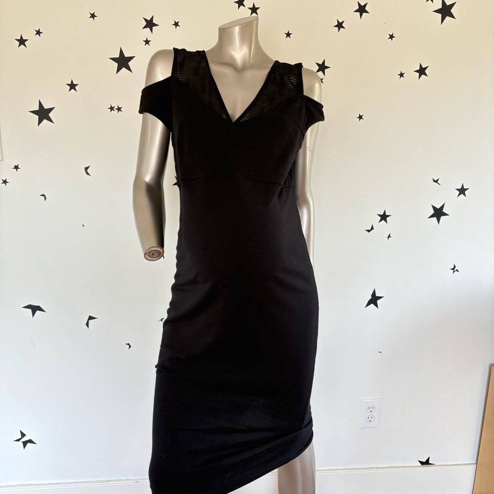 ASOS Shoulder Cut Out Maternity Dress Black Size 10